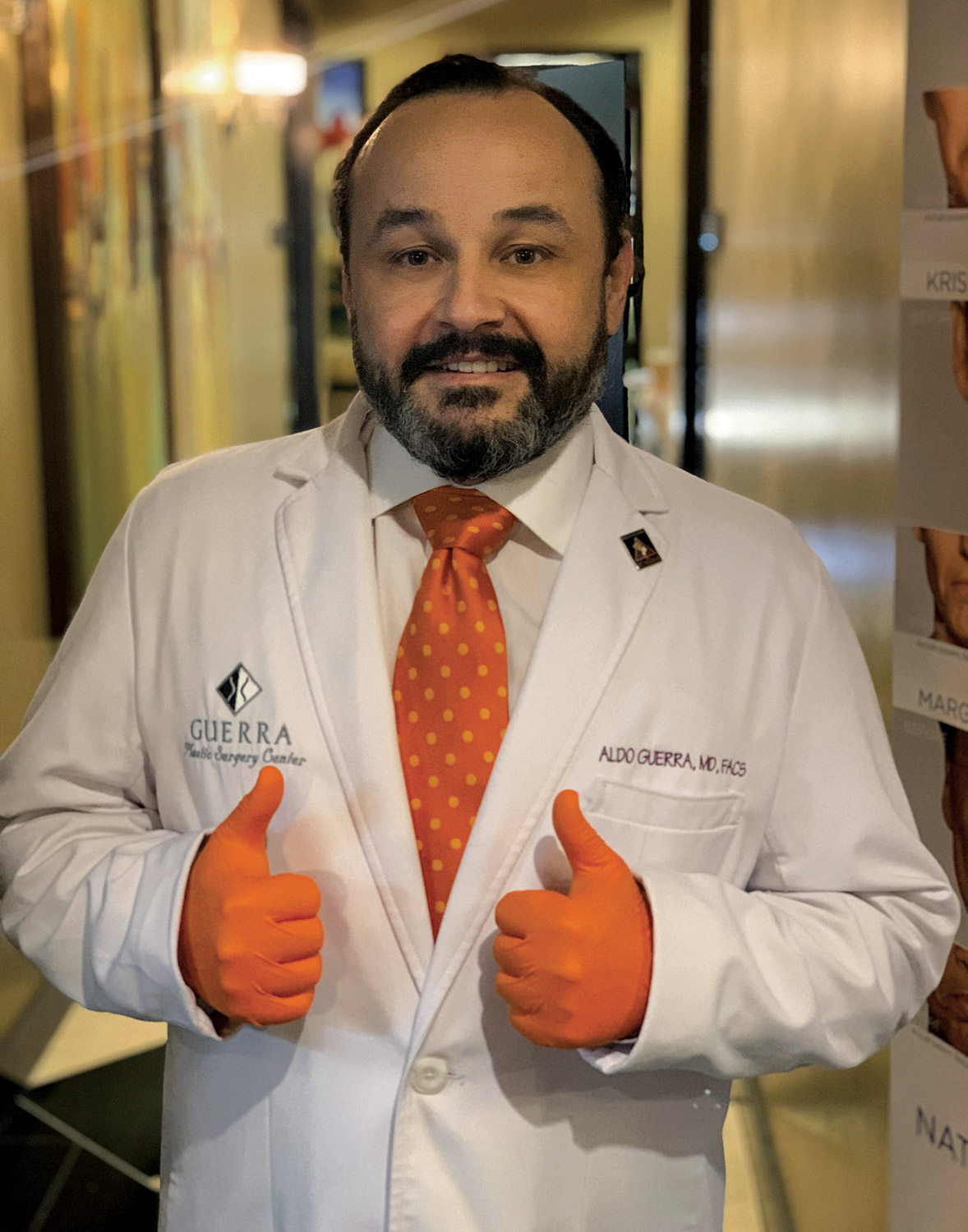 Dr. Aldo with gloves