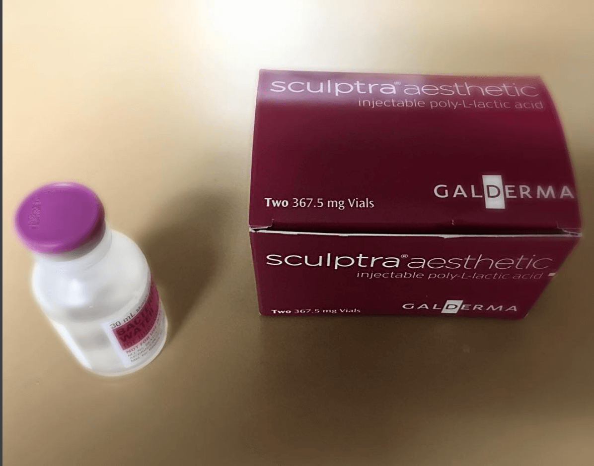 Vile of Sculptra for injections Sculptra injections